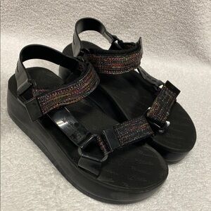 Melissa Papete Platform Rider sandals with velcro straps size 10